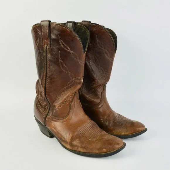 Vulcan | Shoes | Vintage Vulcan Mens Brown Leather Cowboy 
